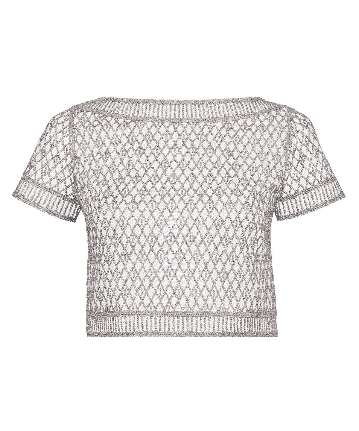 aubade-stardust-dream-top-manches-courtes-cosmos-silver-brod-transparent image 1