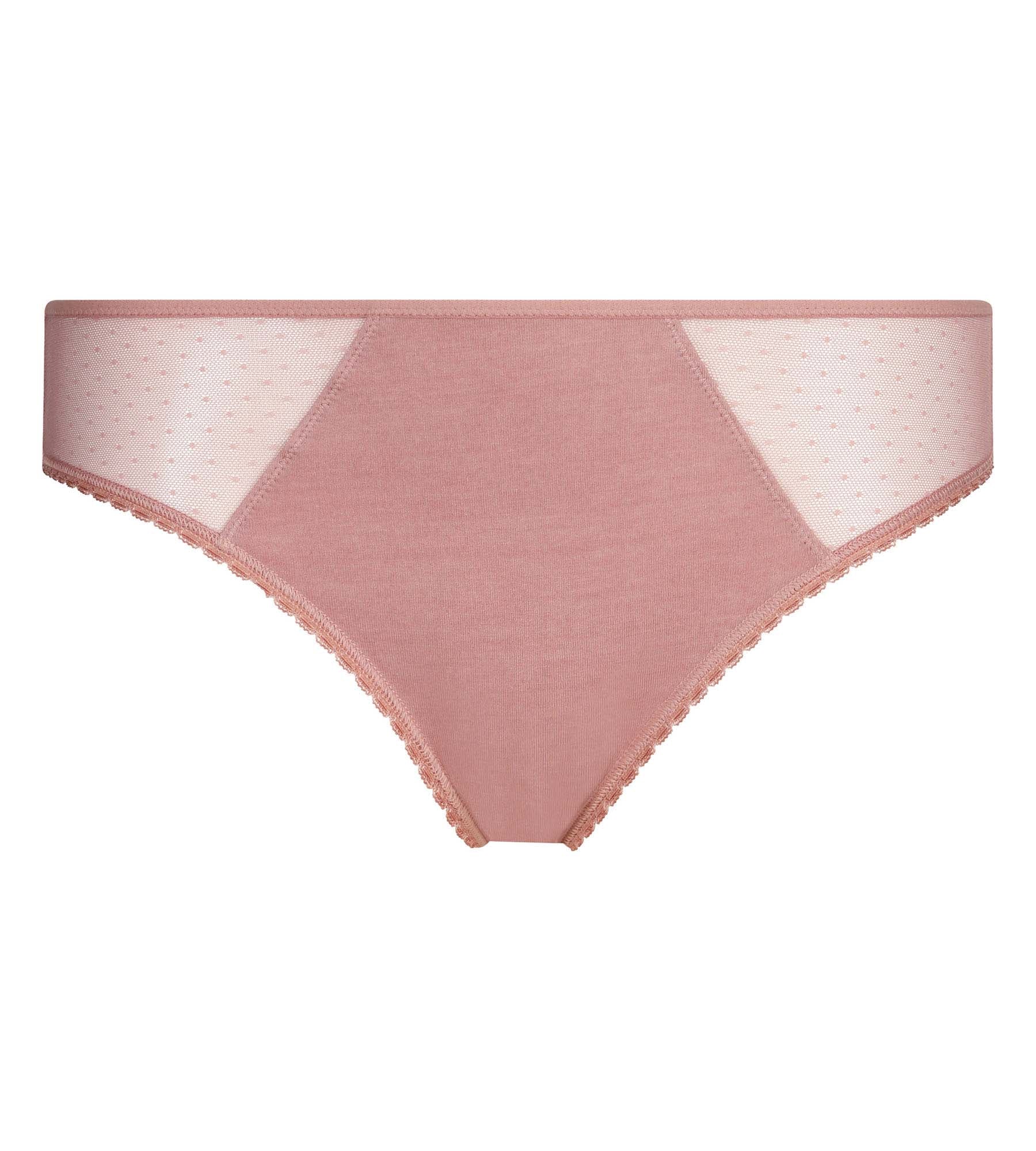dim-generous-culotte-femme-coton-bio-tulle-plumetis-rose-cendr image 5