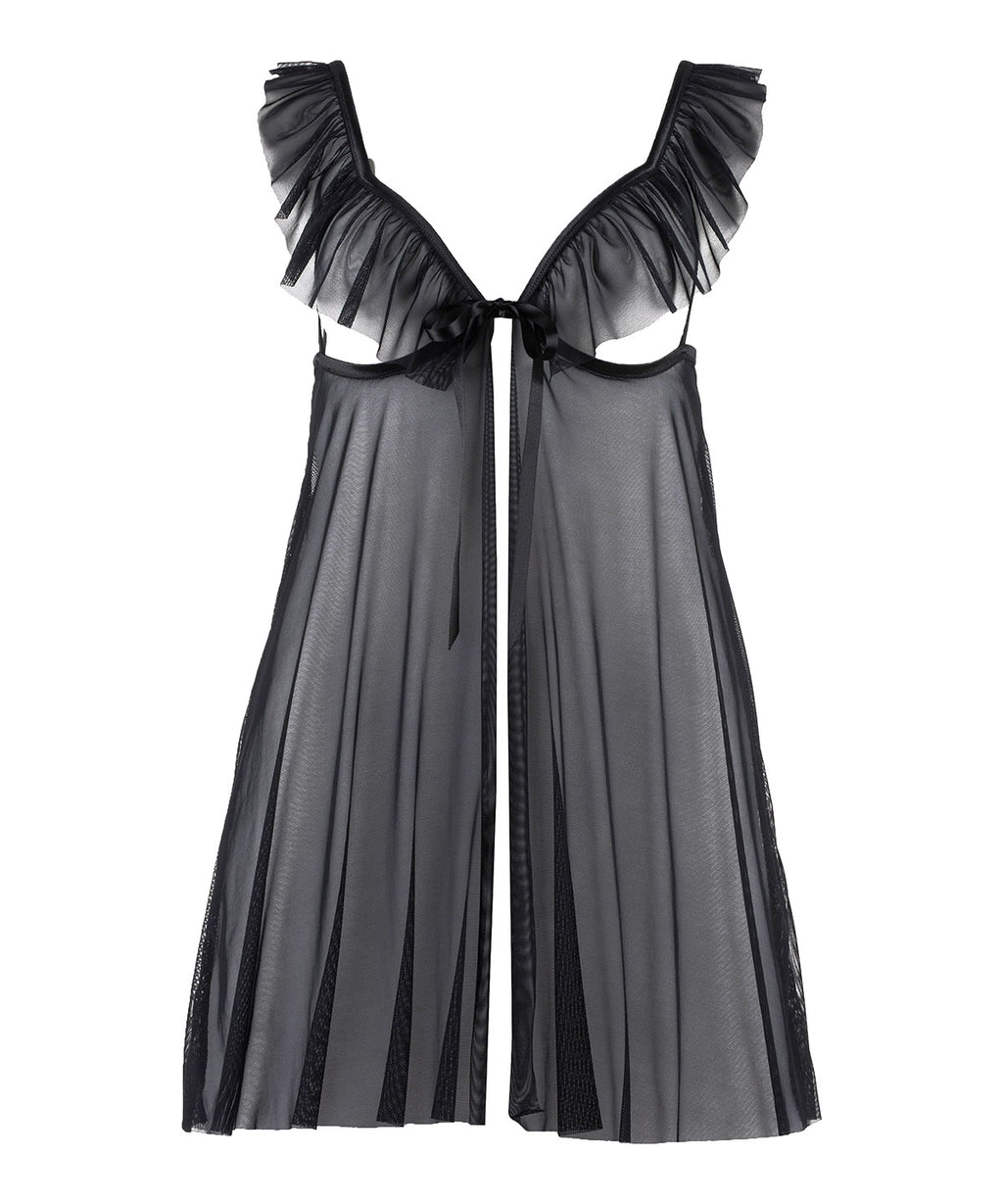 aubade-bo-te-d-sir-set-babydoll-string-noir image 1