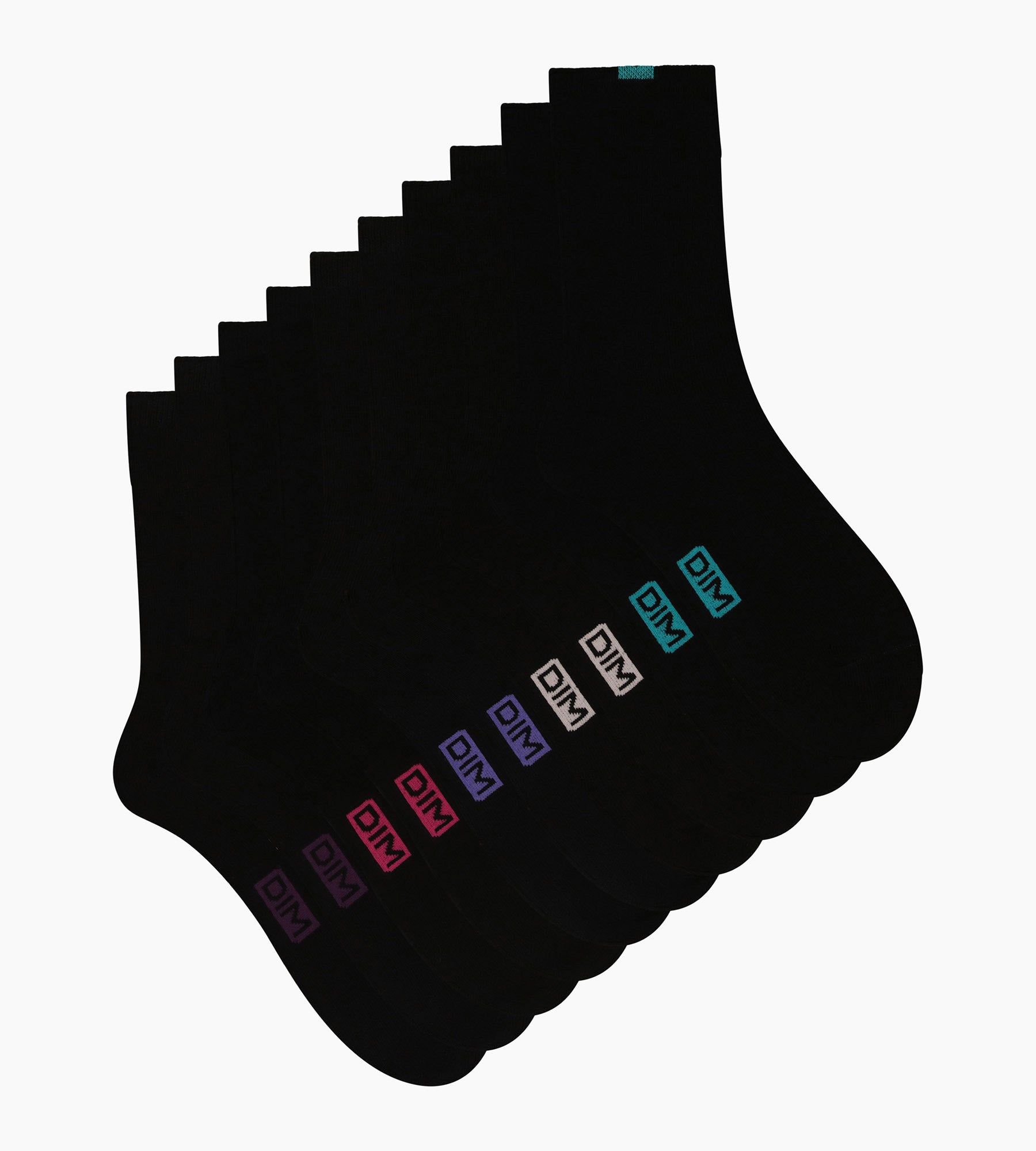 dim-lot-de-5-paires-chaussettes-femme-ecodim-noir image 2
