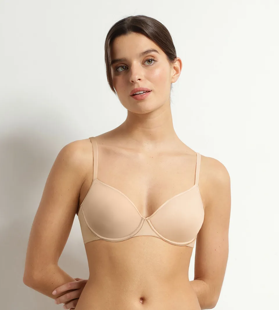 dim-invisible-soutien-gorge-corbeille-en-microfibre-nude-peau-claire image 1