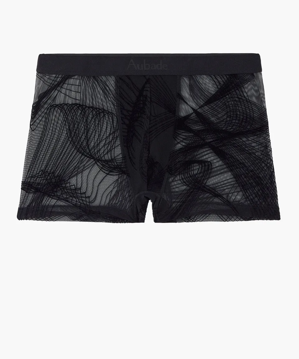 aubade-homme-boxer-waves-en-tulle-transparent image 1