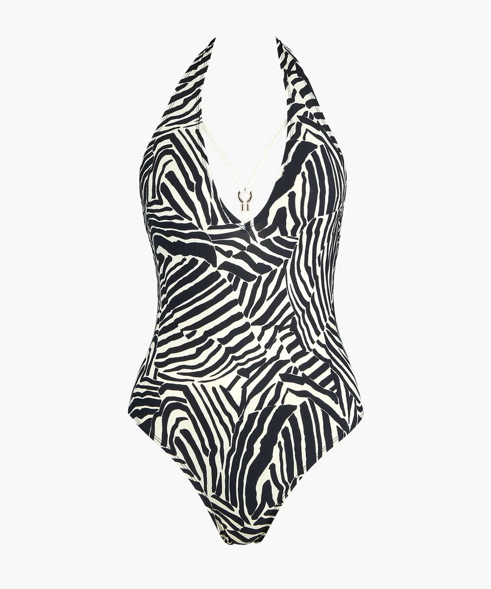 aubade-savannah-mood-maillot-de-bain-une-pi-ce-z-bre-nageur-imprim-animal-recycl image 1