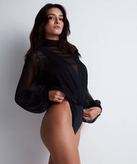 aubade-les-bodys-by-aubade-body-manches-longues-black image 8