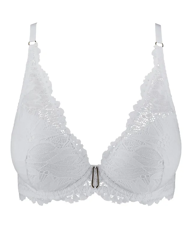 aubade-flowermania-soutien-gorge-plongeant-push-up-blanc image 1