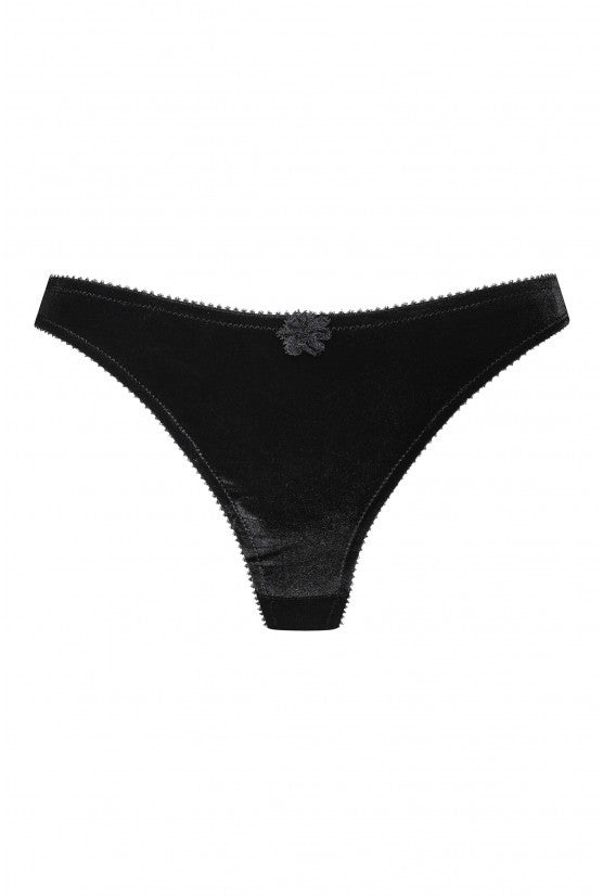 cadolle-cathy-string-velours-noir-sans-trace image 1