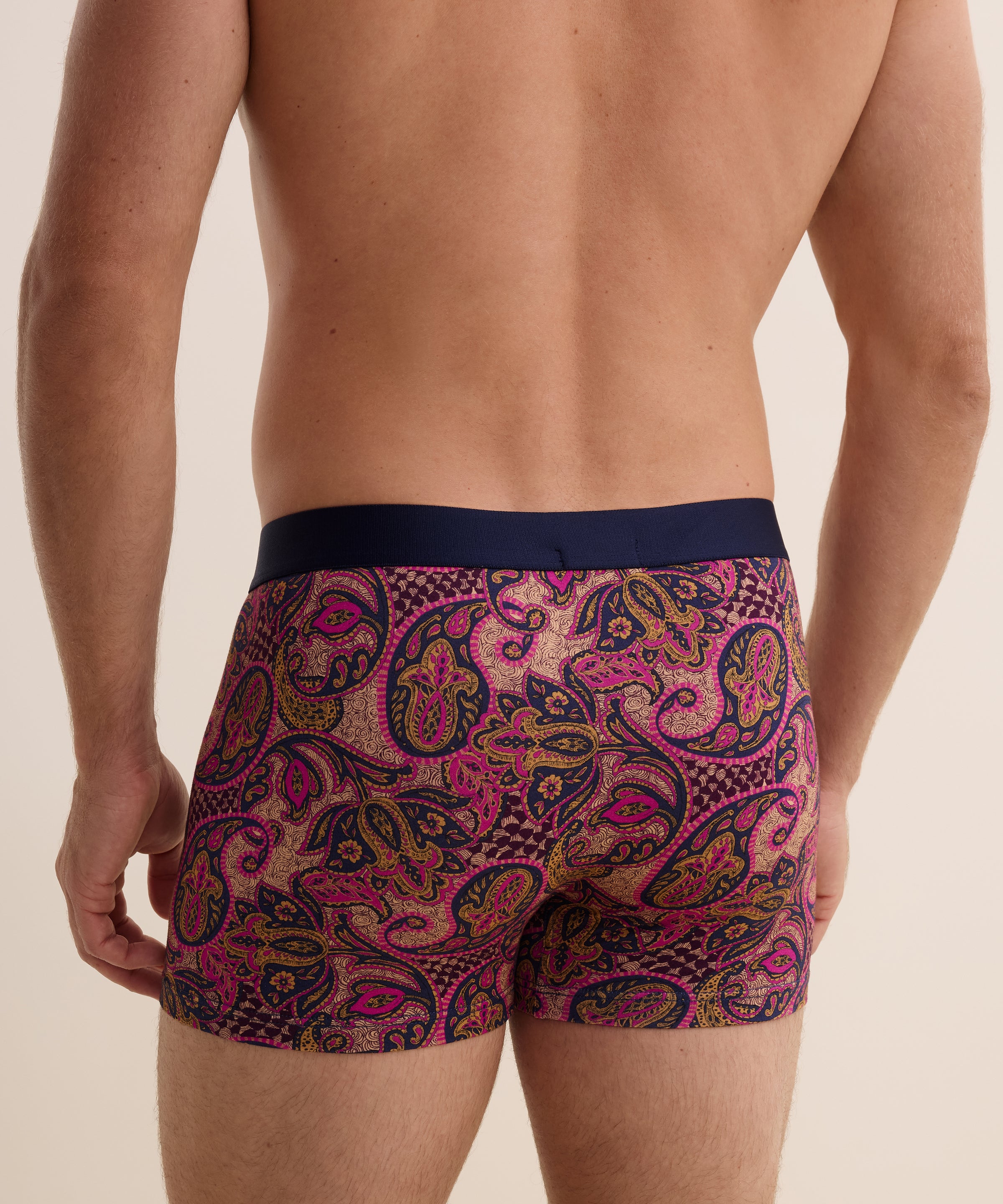 aubade-homme-pack-2-boxers-fleur-de-boteh-bordeaux image 5