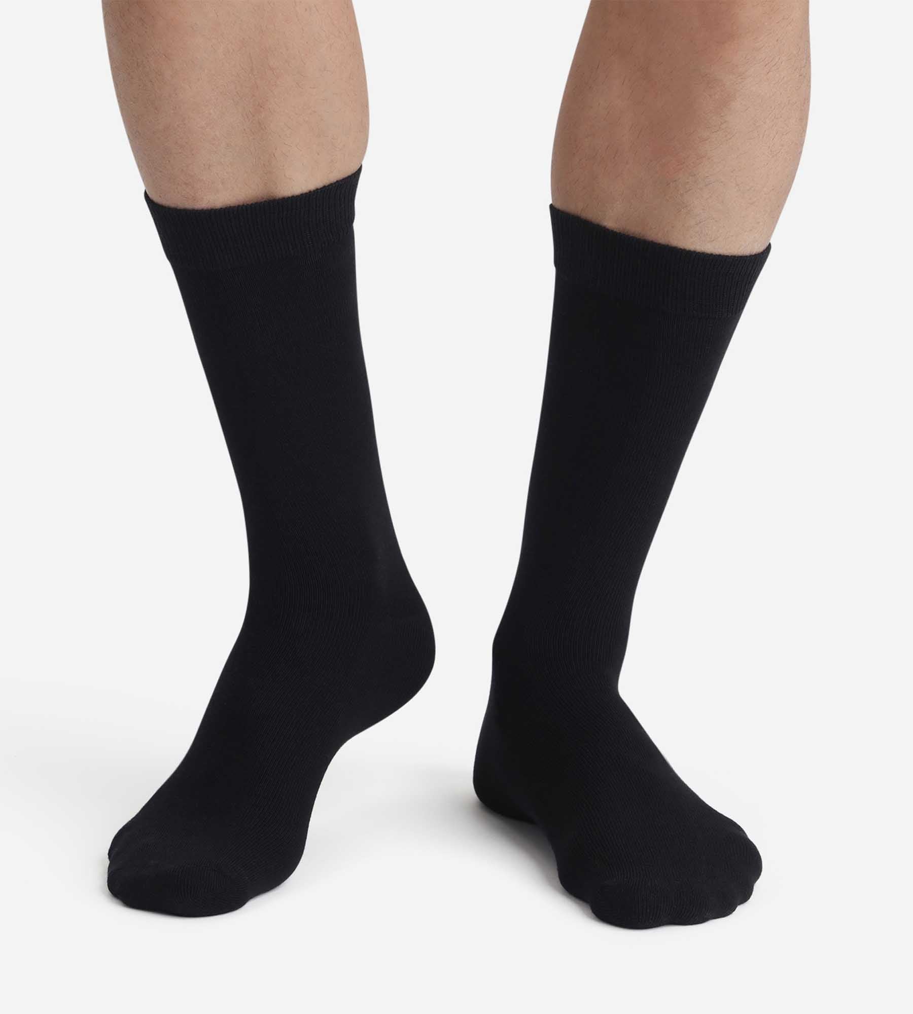 dim-thermo-lot-de-2-paires-chaussettes-homme-noires image 1