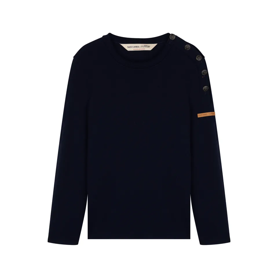 saint-james-x-atelier-tuffery-pull-femme-laine-marine-transmission image 1