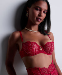 aubade-sense-of-illusion-soutien-gorge-demi-bonnet-armatures-red-berry image 7
