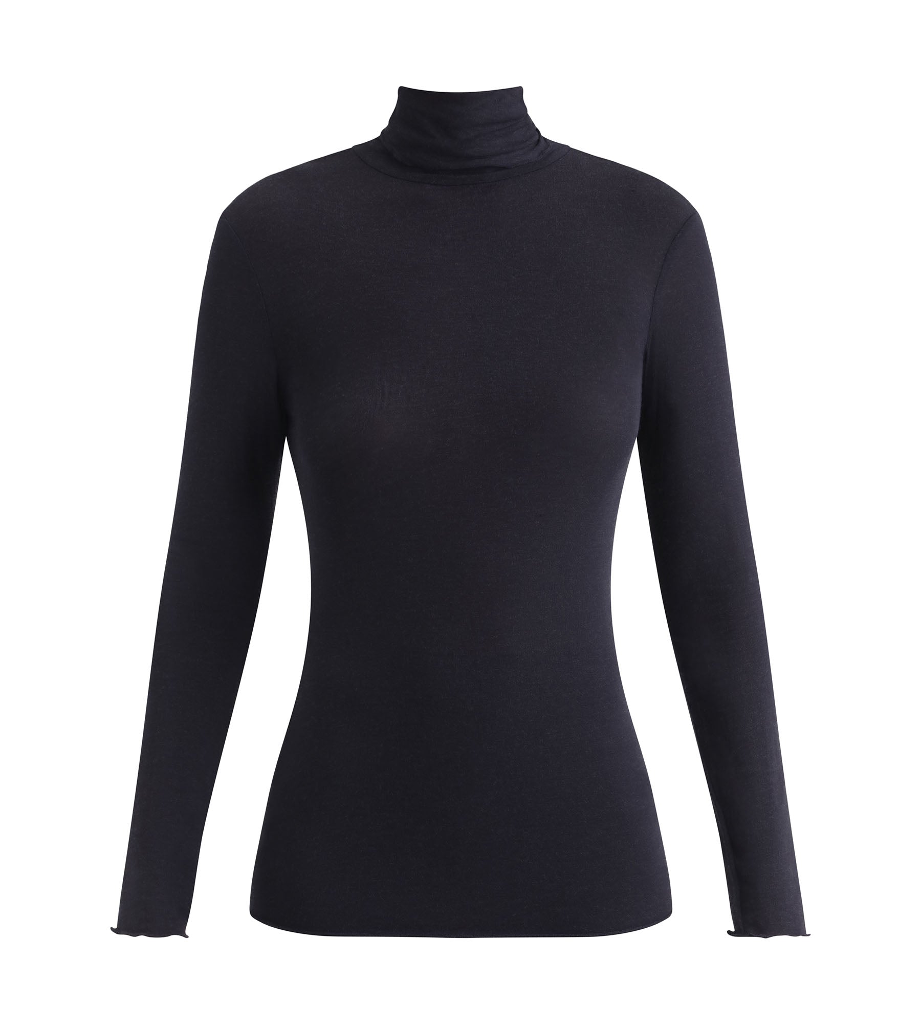 dim-thermal-t-shirt-femme-col-montant-noir-modal-cachemire image 3
