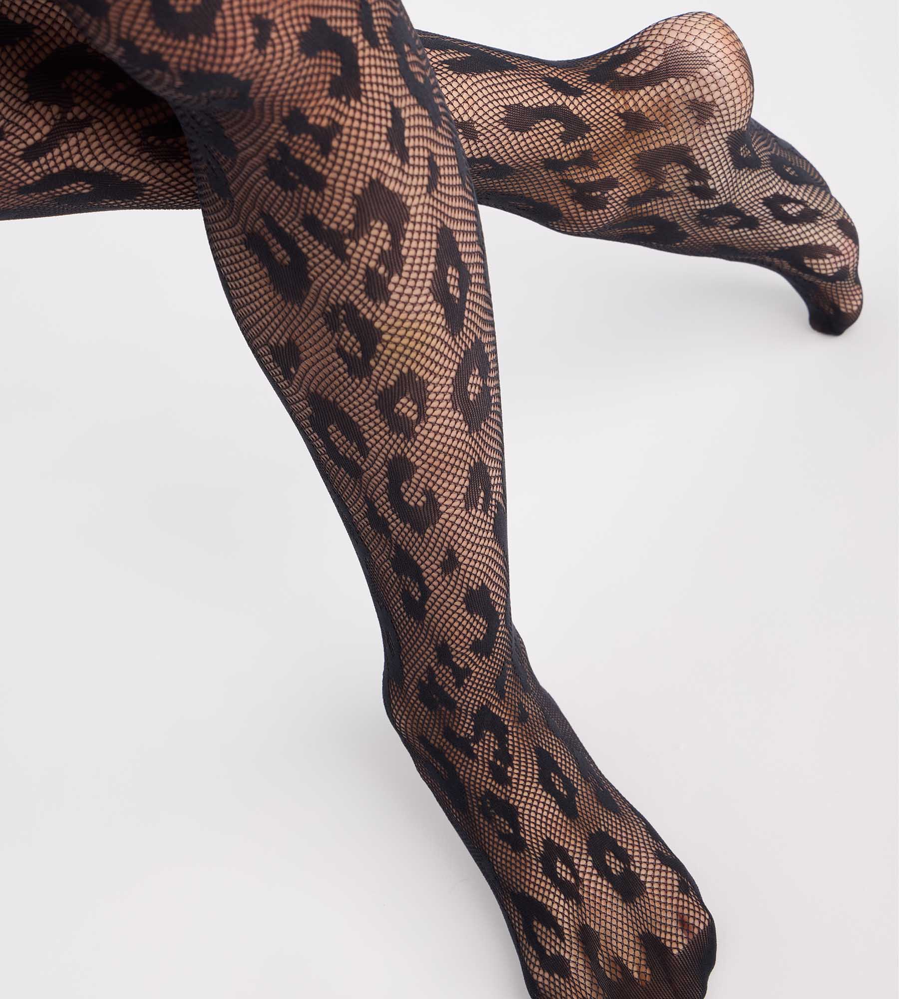 dim-style-collant-fantaisie-l-opard-r-sille-noir-30d image 2