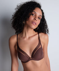 aubade-sheer-emotion-soutien-gorge-triangle-armatures-sepia-2 image 2