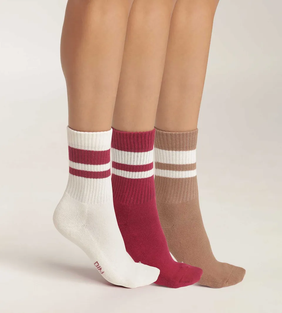 dim-ecodim-sport-lot-de-3-chaussettes-femme-coton-caf image 1