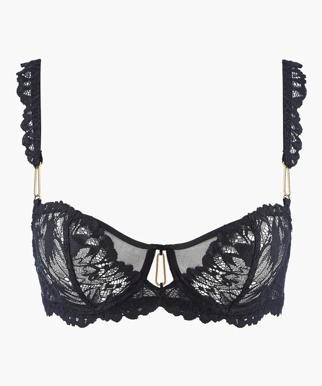 aubade-flowermania-soutien-gorge-corbeille-armatures-noir image 1