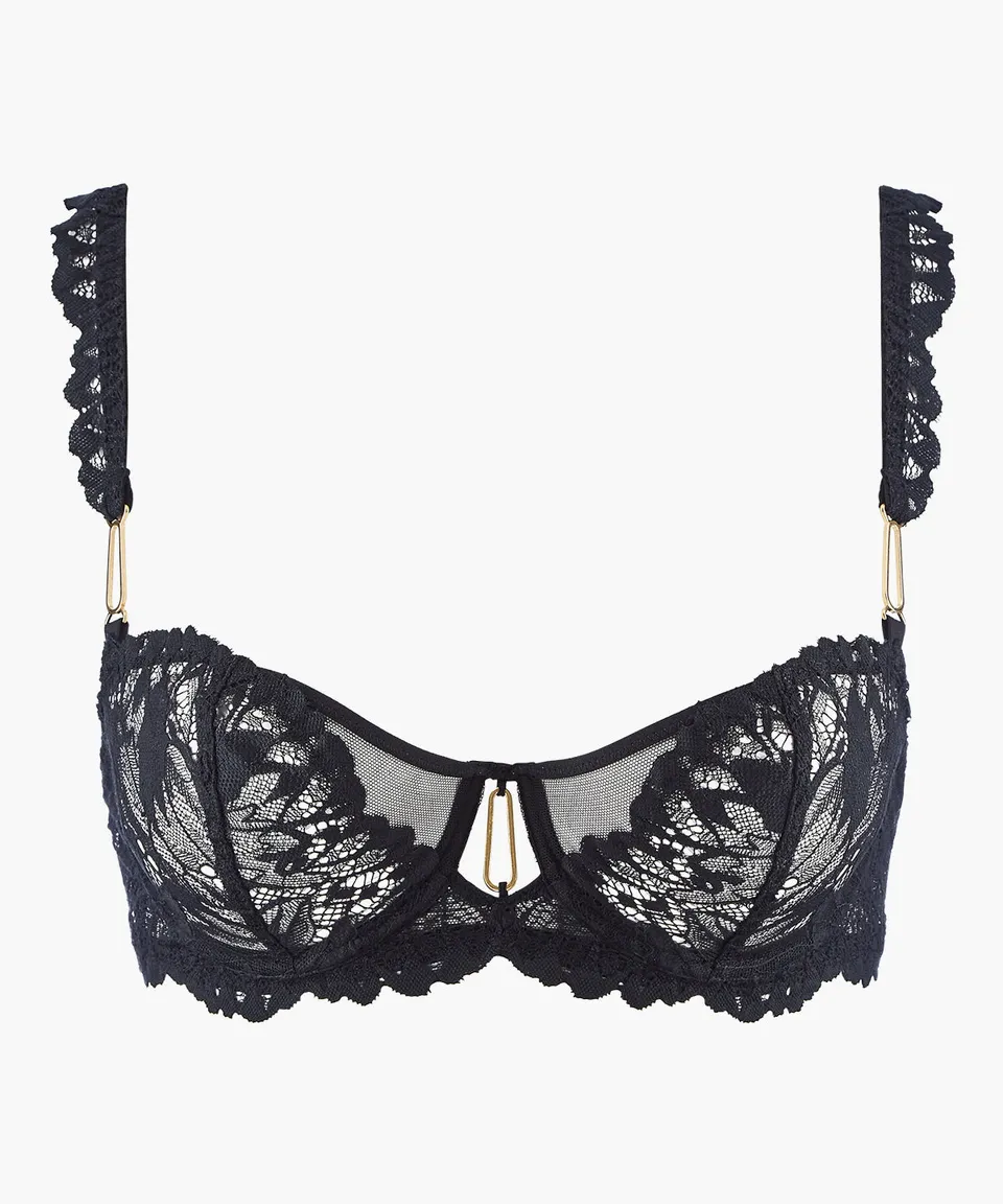 aubade-flowermania-soutien-gorge-corbeille-armatures-noir image 1