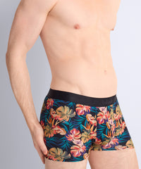aubade-homme-boxer-paradise-flower-noir-floral image 3