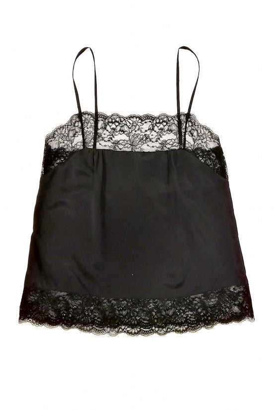 cadolle-pia-top-en-soie-noire-dentelle-de-calais image 1