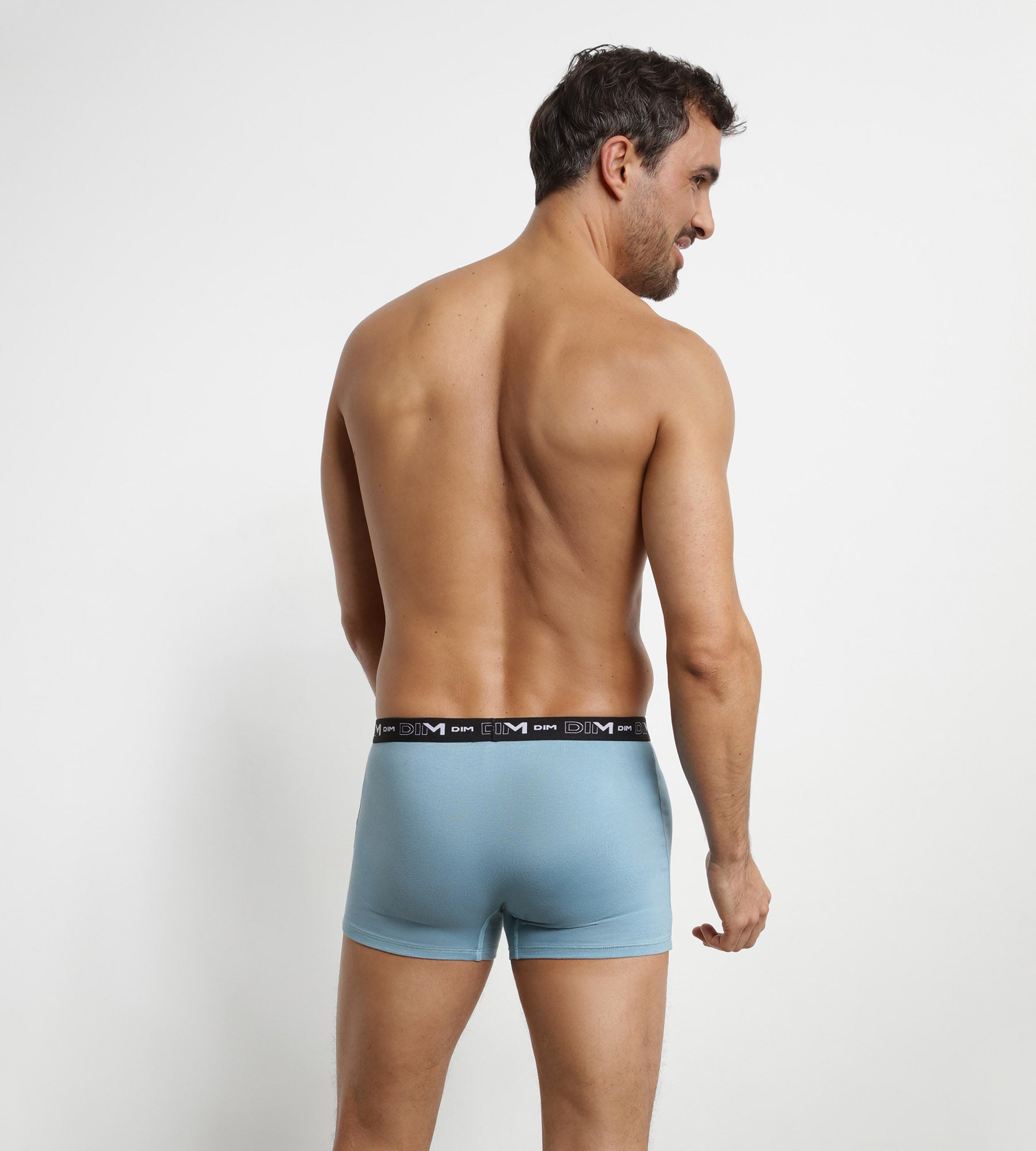 dim-d6596t3-lot-de-3-boxers-homme-coton-stretch-intemporel-bleu-ciel image 2