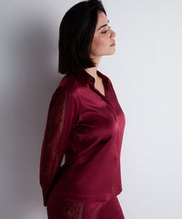 aubade-midnight-whisper-blouse-crimson-red image 2