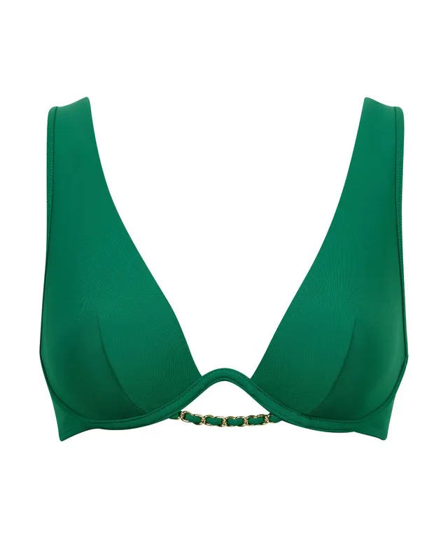 aubade-sparkling-treasure-haut-de-maillot-triangle-mono-armature-palm-green image 1