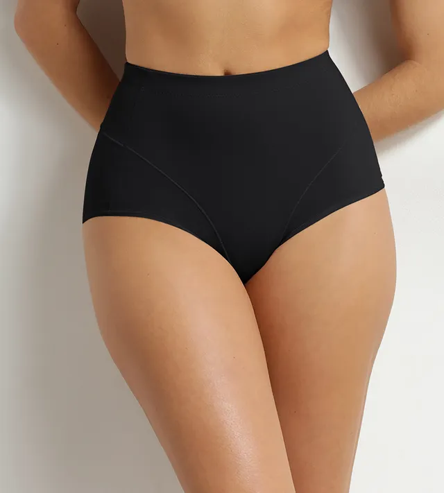 dim-silhouette-contour-culotte-gainante-microfibre-noire image 1
