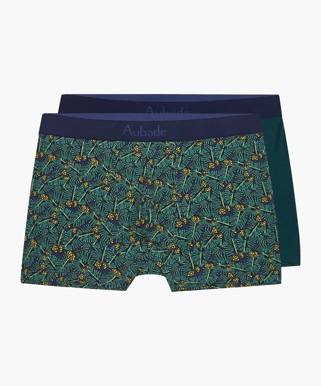 aubade-homme-pack-2-boxers-green-life image 1