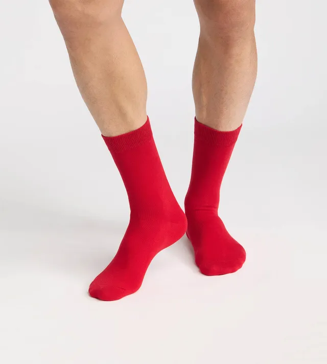 dim-coton-fancy-chaussettes-homme-rouge image 1
