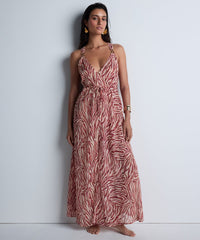aubade-beach-walk-robe-longue-pink-tiger-3 image 3