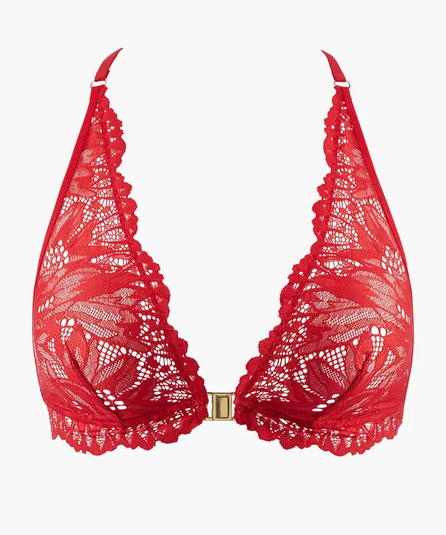 aubade-flowermania-bralette-triangle-rouge-floral-2 image 1