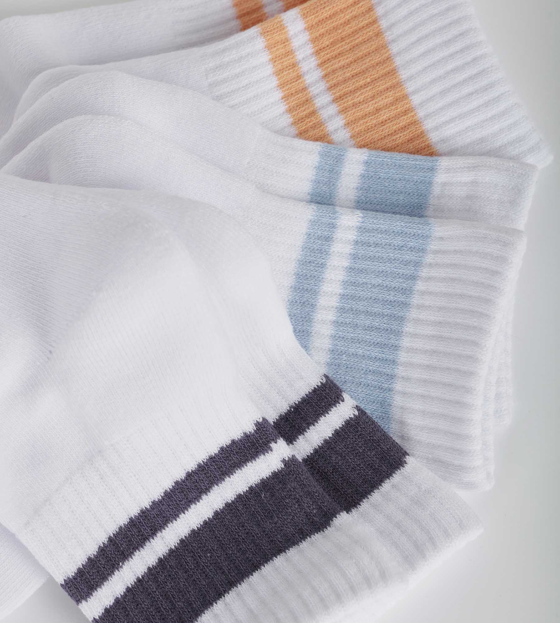 dim-sport-lot-de-3-paires-de-socquettes-enfant-bleu-p-che-blanc image 3