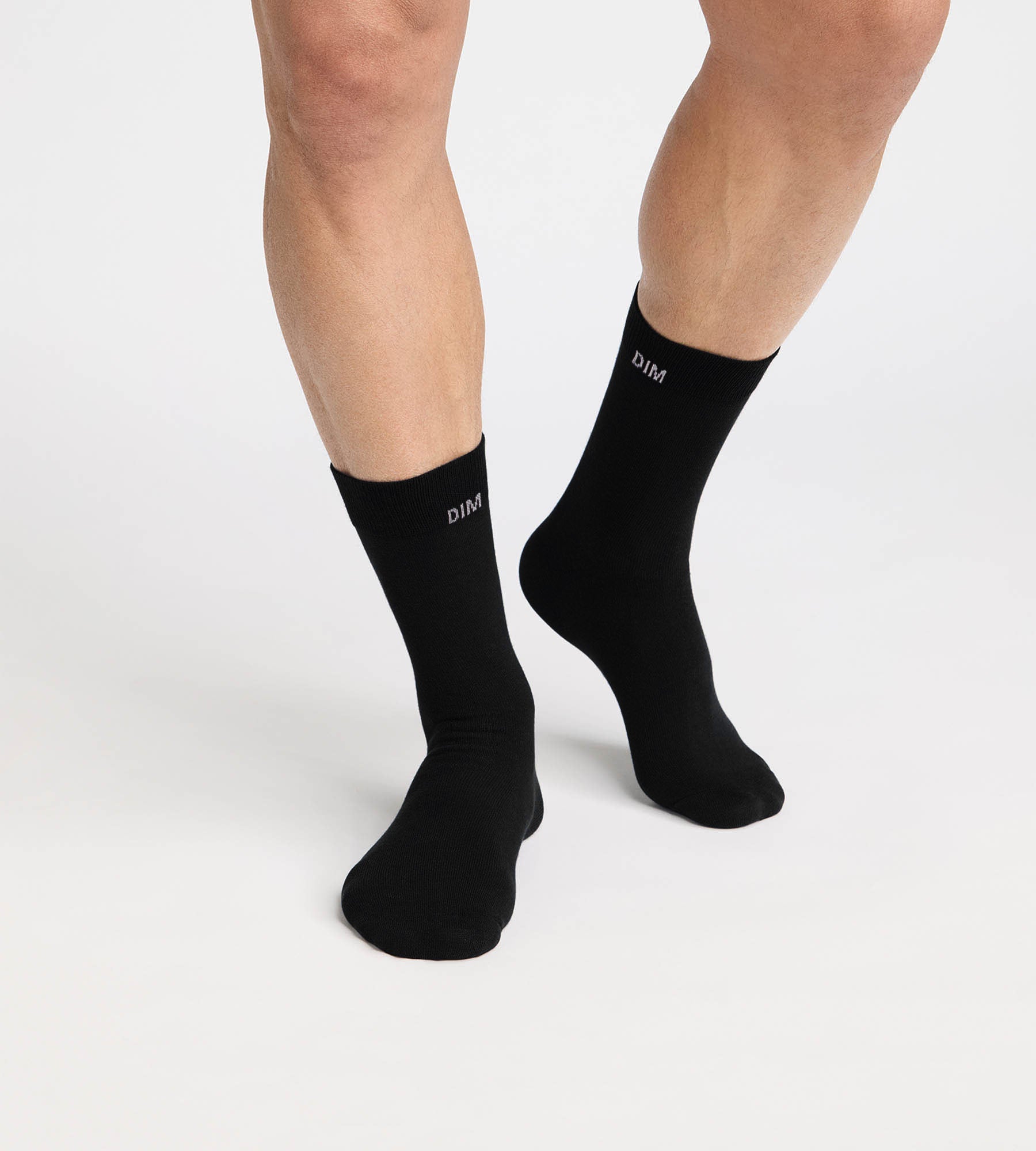 dim-original-lot-de-3-chaussettes-sport-homme-coton-noir-blanc-gris image 4