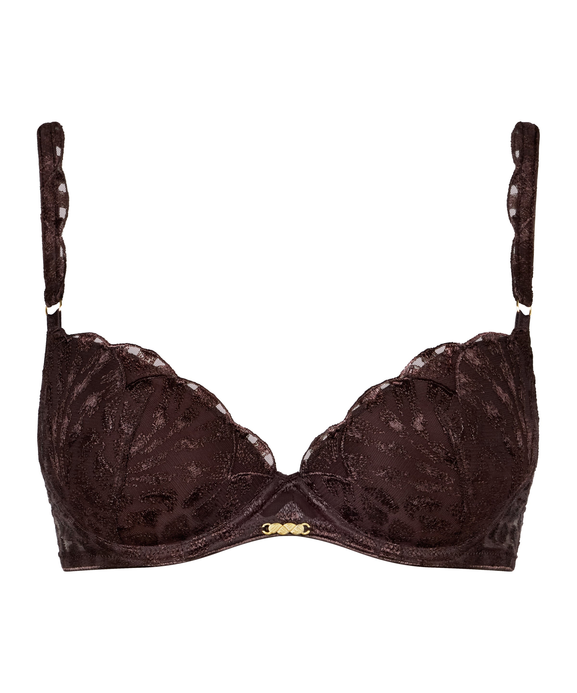 aubade-crazy-in-love-soutien-gorge-push-up-coques-satin-brown image 1