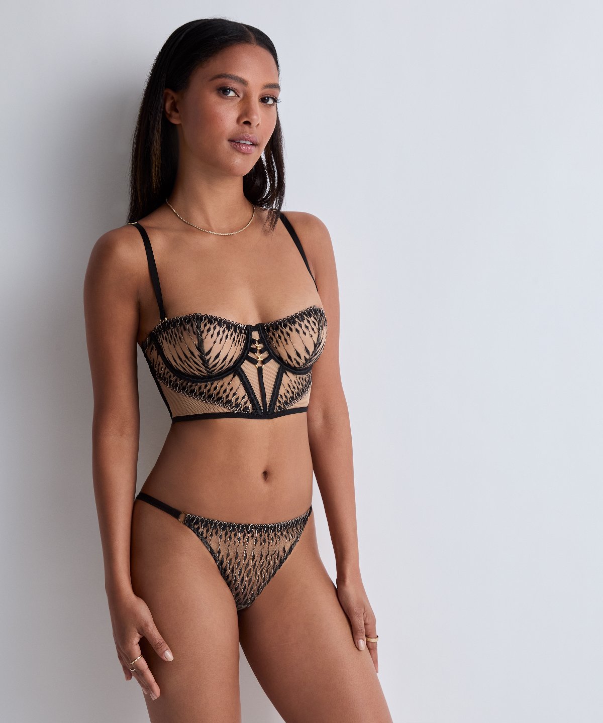 aubade-voodoo-kiss-culotte-taille-basse-noir-millenium image 4