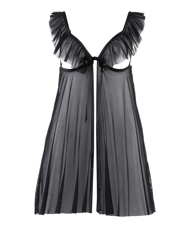 aubade-bo-te-d-sir-ensemble-babydoll-string-black image 1