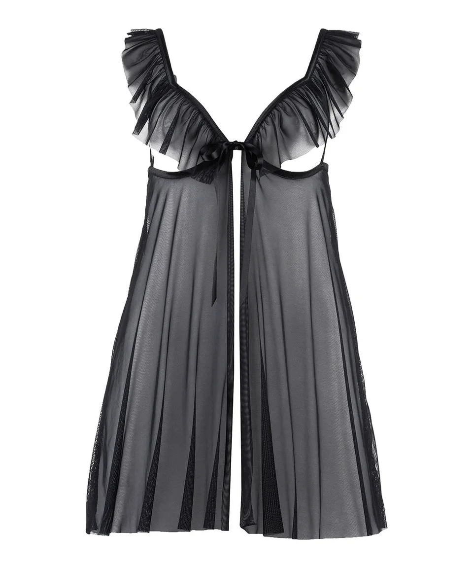 aubade-bo-te-d-sir-ensemble-babydoll-string-black image 1