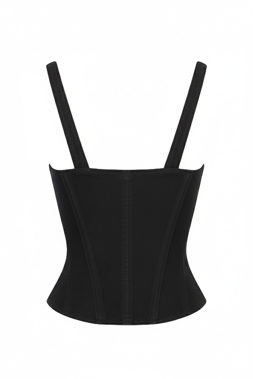 cadolle-keiko-corset-noir-nubuck-zip image 2