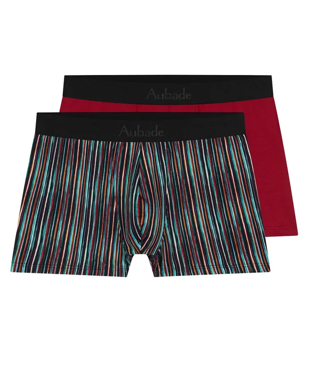 aubade-homme-pack-2-boxers-colorful-bordeaux image 1