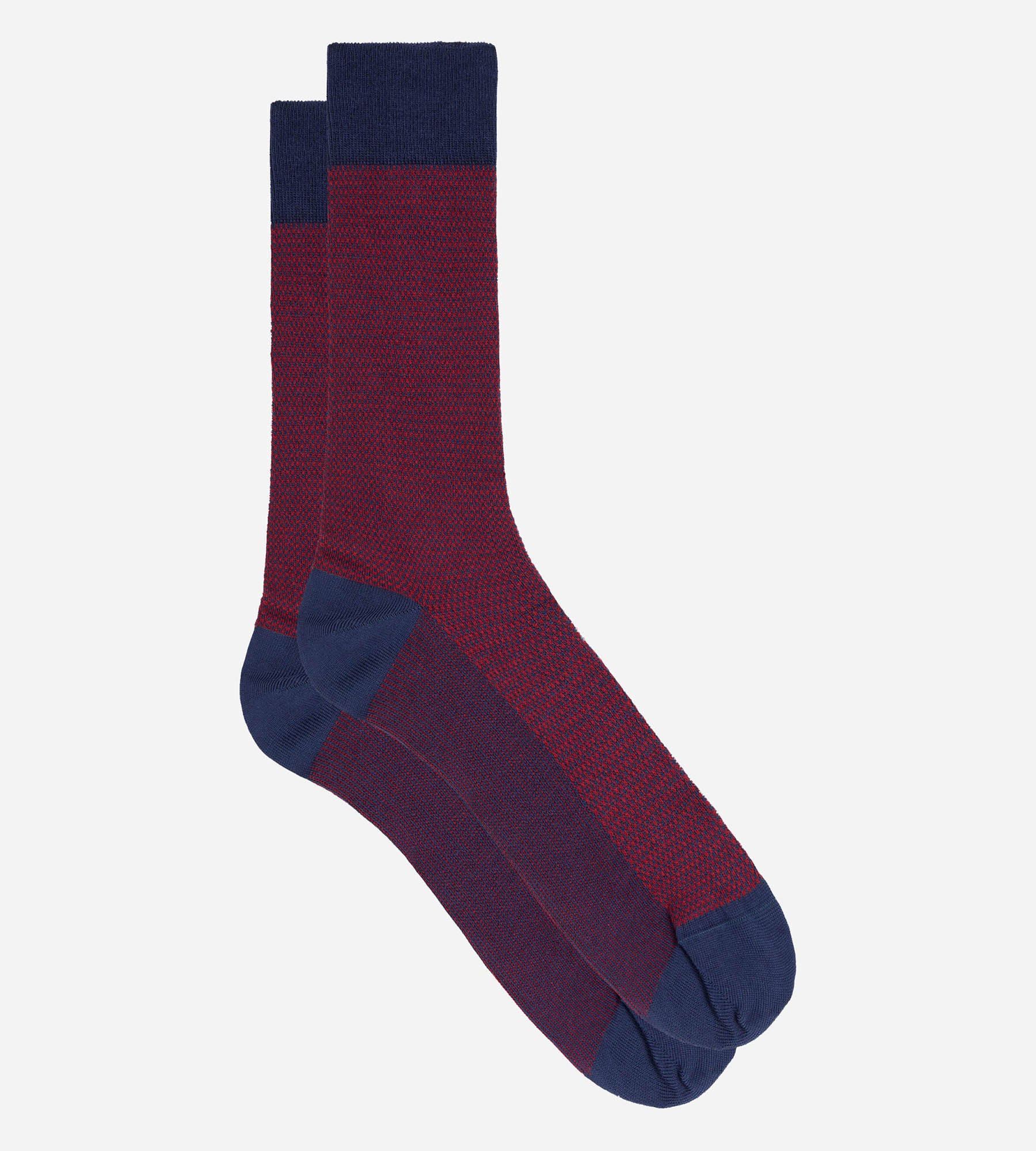 dim-la-mode-chaussettes-homme-coton-rouge-grenat image 2