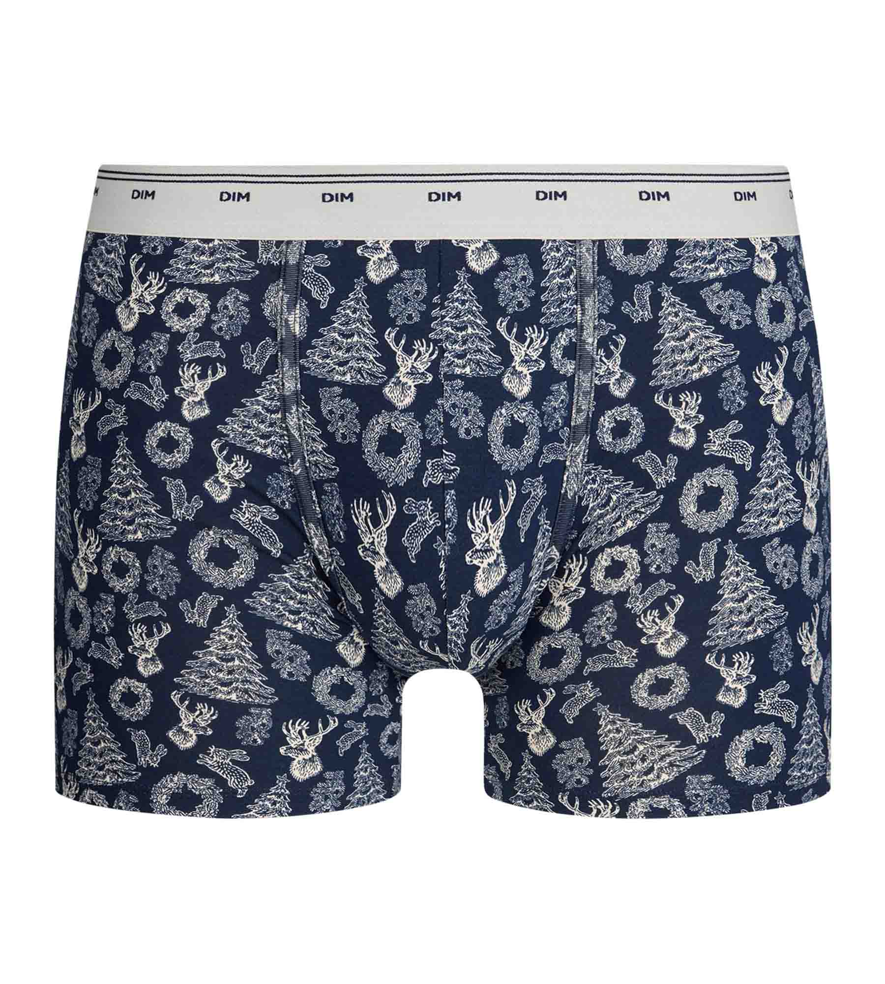 dim-boxer-homme-trendy-bleu-imprim-coton-stretch image 3