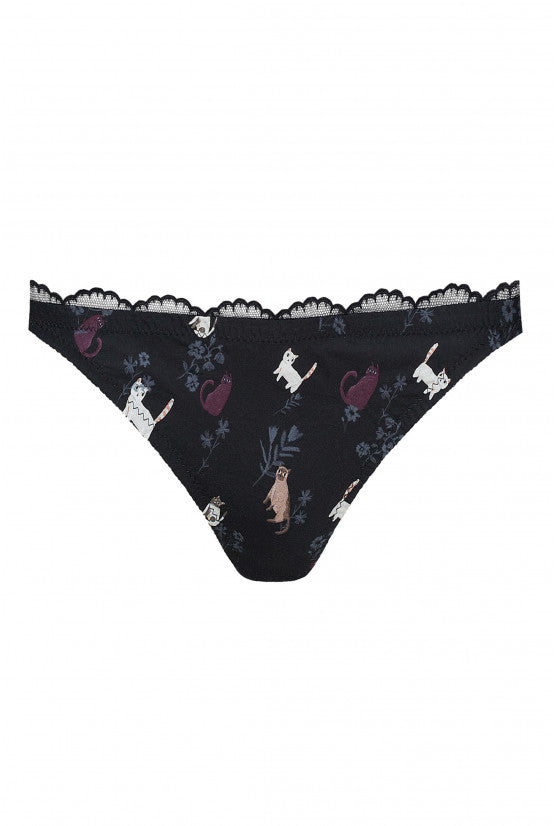 cadolle-mimi-culotte-chats-coton-noire image 1
