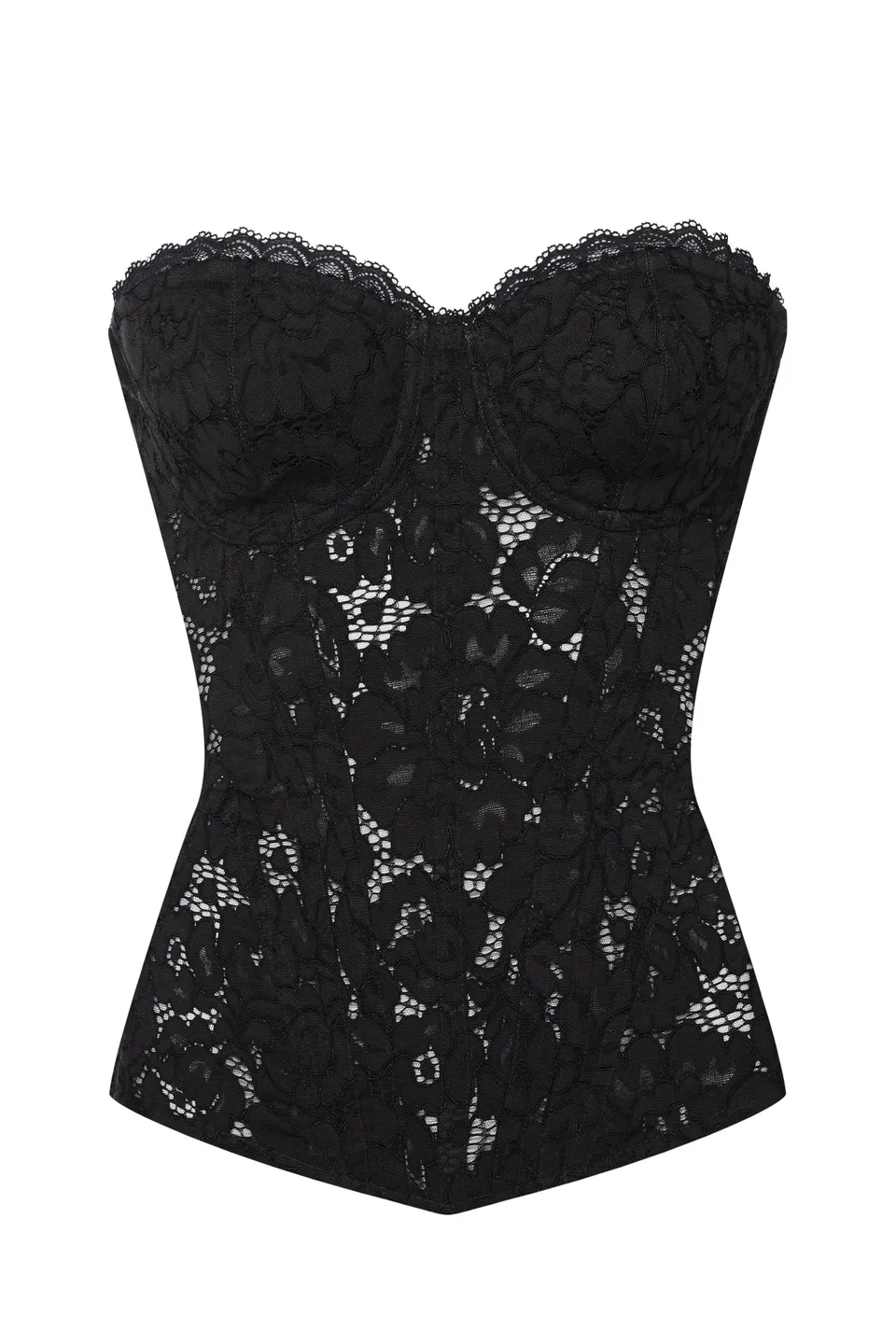 cadolle-cleves-corset-noir-dentelle-coton-la-age image 1