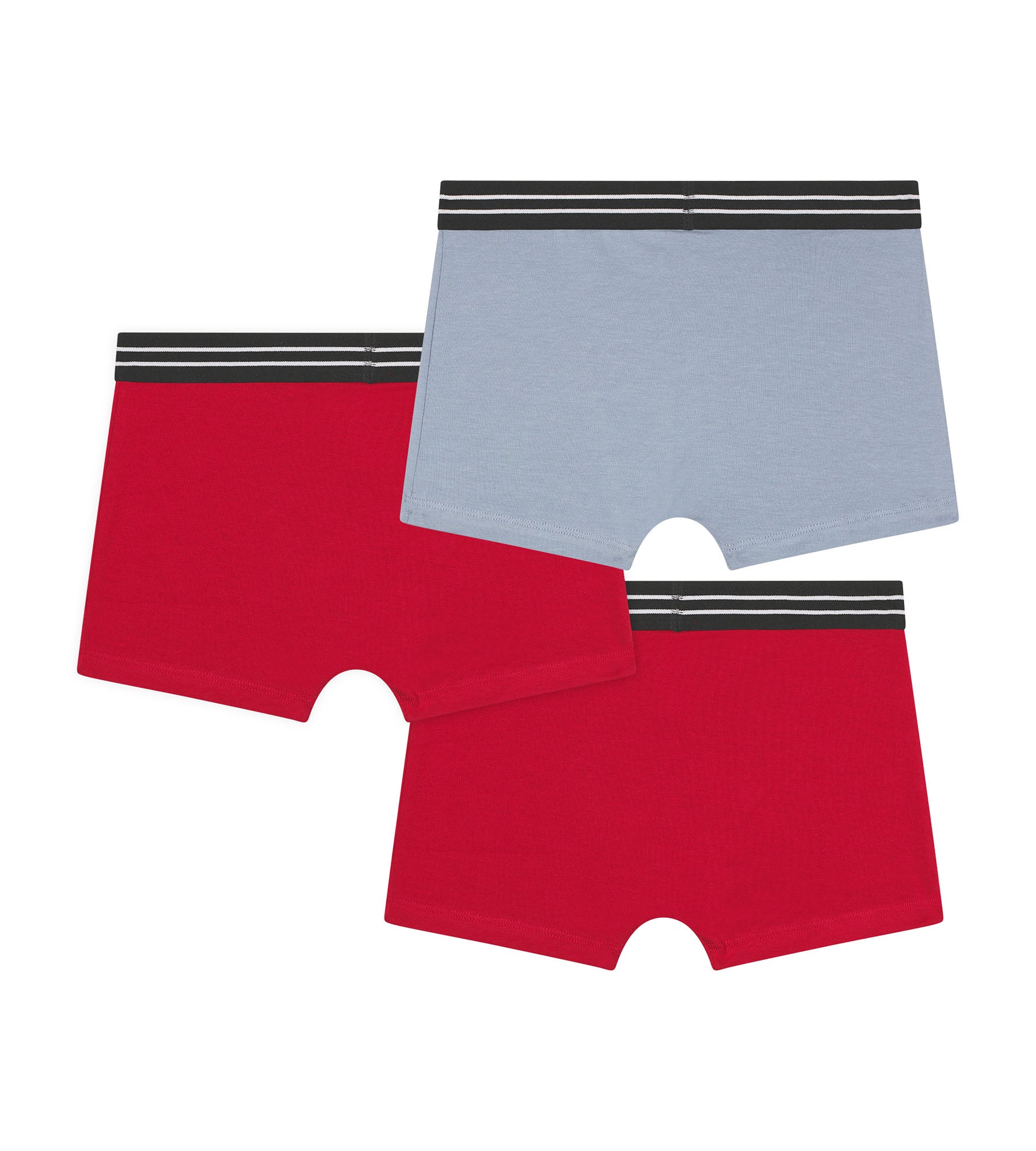 ecodim-lot-de-3-boxers-gar-on-coton-stretch-rouge-bleu image 2