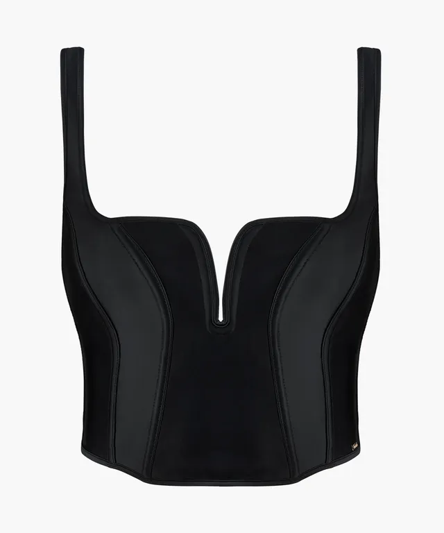 aubade-iconic-allure-bustier-satin-noir image 1