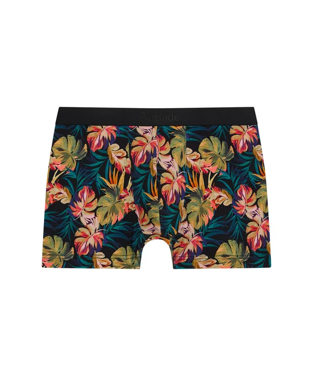 aubade-homme-boxer-paradise-flower-noir image 1