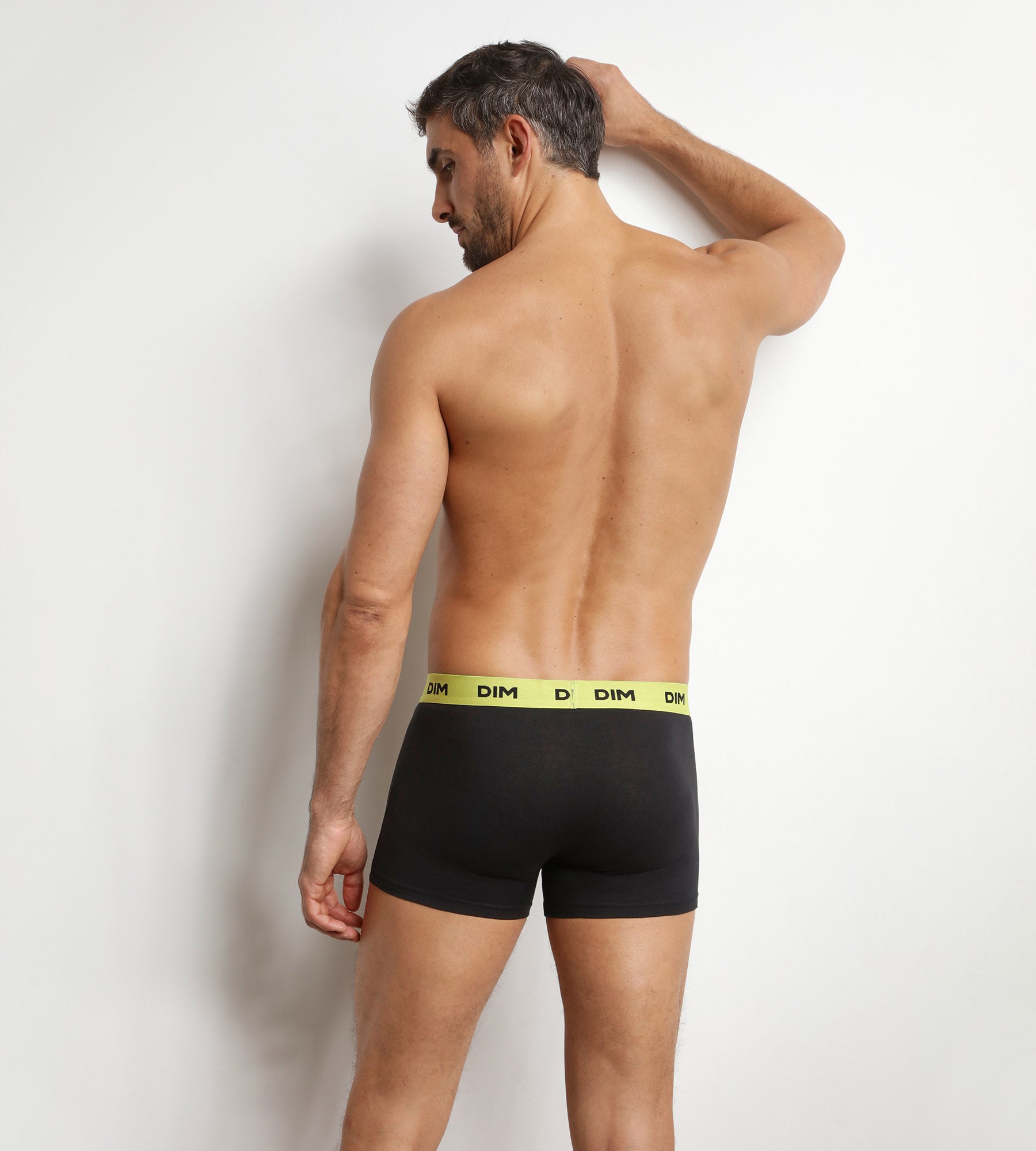 dim-mix-colors-lot-de-3-boxers-homme-noir-ceintures-magenta image 2