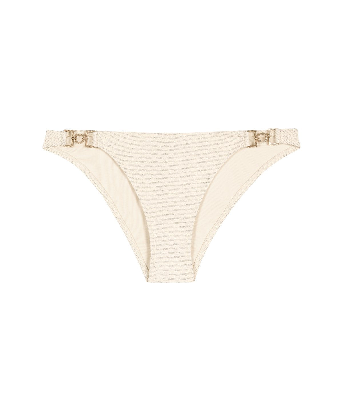 aubade-shimmering-waters-bas-de-maillot-de-bain-taille-basse-golden-white image 1