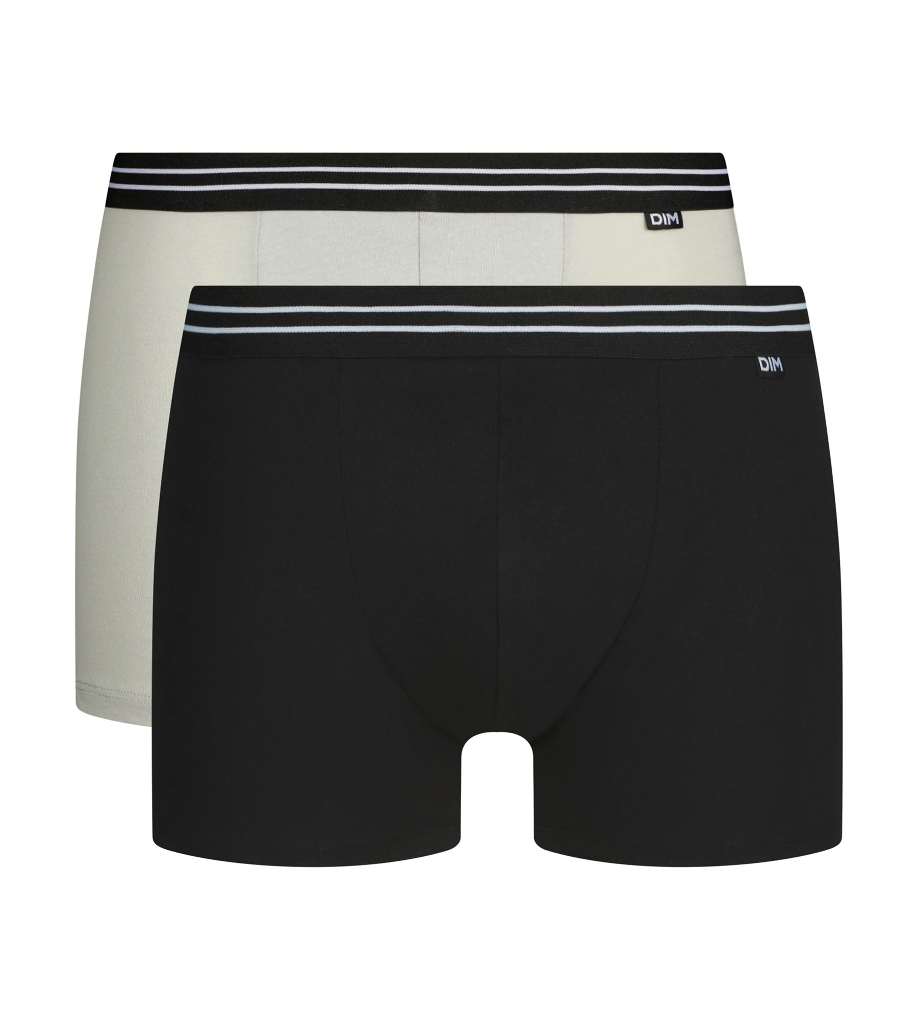 dim-ecodim-lot-de-2-boxers-homme-coton-stretch-noir-gris image 3