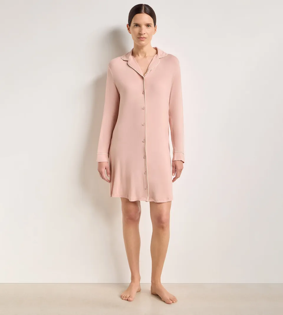 chemise-de-nuit-dim-soft-blush-rose-poudr-viscose-lasthanne image 1