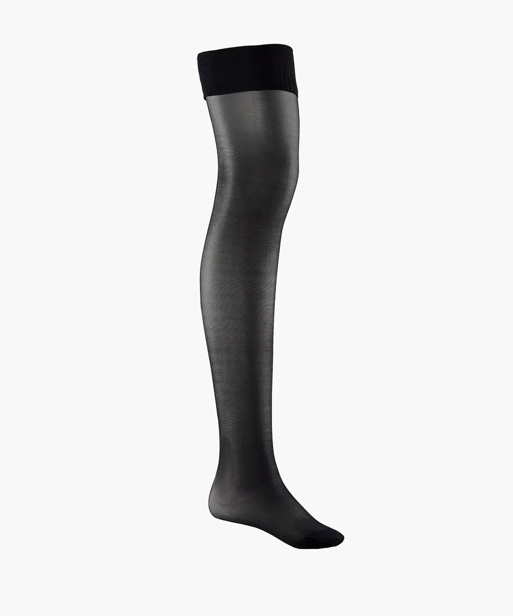 aubade-les-bas-d-aubade-bas-port-s-noir-couture-vintage-30-den-made-in-italy image 1